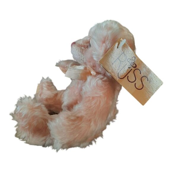Russ Berries Pink Isabella Plush 8" Stuffed Animal Bears ribbon corduroy paws - Picture 3 of 7